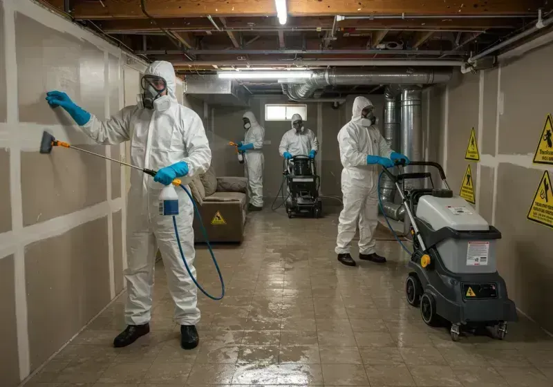 Basement Moisture Removal and Structural Drying process in Nibley, UT